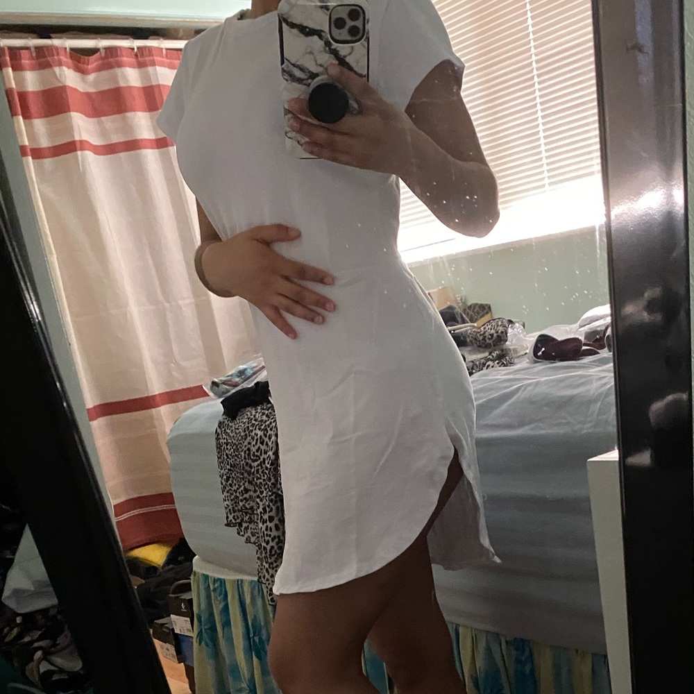 White tunic dress